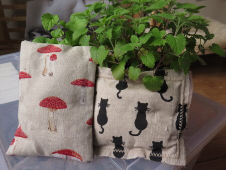 Hand-Made Cat Pillow With Valerian and Catnip
